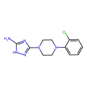 5-[4-(2-chlorophenyl)piperazino]-1H-1,2,4-triazol-3-amine structure