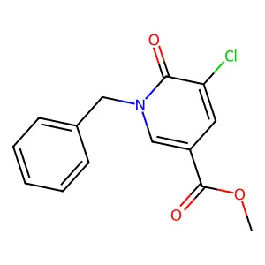 Methyl 1-benzyl-5-chloro-6-oxo-1,6-dihydro-3-pyridinecarboxylate structure