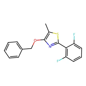 4-(Benzyloxy)-2-(2,6-difluorophenyl)-5-methyl-1,3-thiazole structure