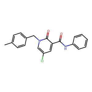 5-chloro-1-(4-methylbenzyl)-2-oxo-N-phenyl-1,2-dihydro-3-pyridinecarboxamide structure