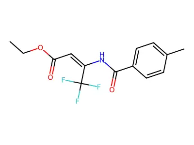 Ethyl 4,4,4-trifluoro-3-[(4-methylbenzoyl)amino]but-2-enoate structure