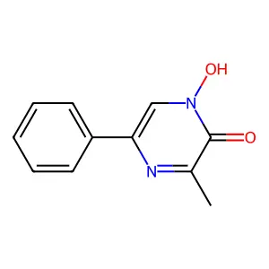 1-hydroxy-3-methyl-5-phenyl-2(1H)-pyrazinone structure