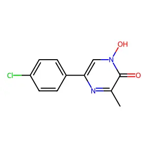 5-(4-chlorophenyl)-1-hydroxy-3-methyl-2(1H)-pyrazinone structure