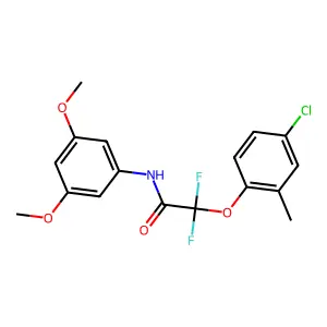 2-(4-chloro-2-methylphenoxy)-N-(3,5-dimethoxyphenyl)-2,2-difluoroacetamide structure