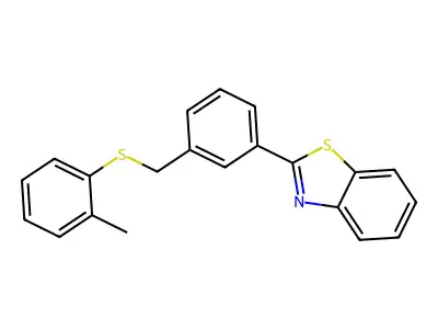 2-(3-{[(2-Methylphenyl)sulfanyl]methyl}phenyl)-1,3-benzothiazole structure