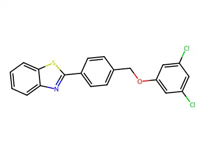 2-{4-[(3,5-Dichlorophenoxy)methyl]phenyl}-1,3-benzothiazole structure