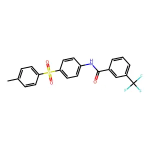 N-{4-[(4-methylphenyl)sulfonyl]phenyl}-3-(trifluoromethyl)benzenecarboxamide structure