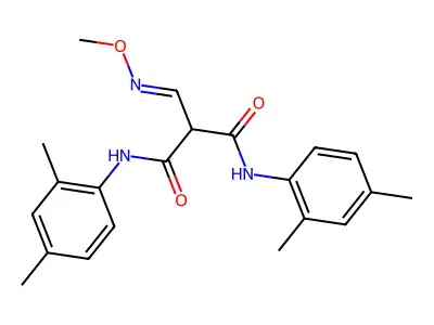 N,N'-bis(2,4-dimethylphenyl)-2-(methoxyiminomethyl)propanediamide structure