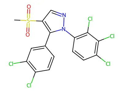 5-(3,4-Dichlorophenyl)-4-methylsulfonyl-1-(2,3,4-trichlorophenyl)pyrazole structure