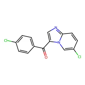 (6-Chloroimidazo[1,2-a]pyridin-3-yl)(4-chlorophenyl)methanone structure