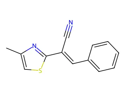 2-(4-Methyl-1,3-thiazol-2-yl)-3-phenylprop-2-enenitrile structure