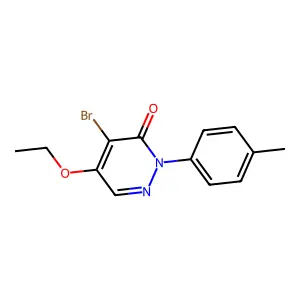 4-bromo-5-ethoxy-2-(4-methylphenyl)-3(2H)-pyridazinone structure