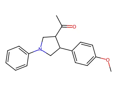 1-[4-(4-methoxyphenyl)-1-phenyltetrahydro-1H-pyrrol-3-yl]-1-ethanone structure