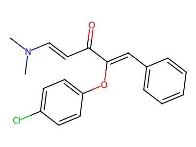 2-(4-Chlorophenoxy)-5-(dimethylamino)-1-phenylpenta-1,4-dien-3-one structure