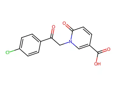 1-[2-(4-Chlorophenyl)-2-oxoethyl]-6-oxo-1,6-dihydro-3-pyridinecarboxylic acid structure