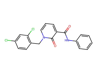 1-[(2,4-dichlorophenyl)methyl]-2-oxo-N-phenylpyridine-3-carboxamide structure