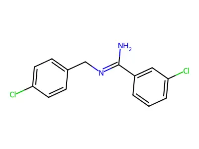 3-chloro-N-(4-chlorobenzyl)benzenecarboximidamide structure