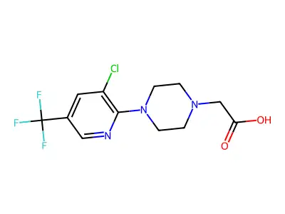 2-{4-[3-Chloro-5-(trifluoromethyl)-2-pyridinyl]piperazino}acetic acid structure