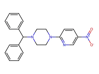 1-Benzhydryl-4-(5-nitro-2-pyridinyl)piperazine structure