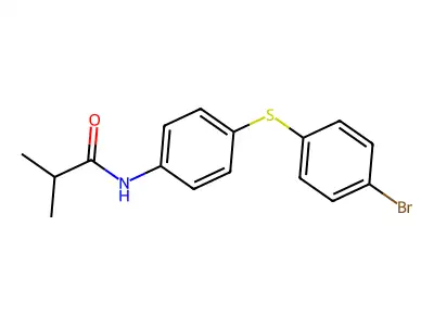 N-{4-[(4-bromophenyl)sulfanyl]phenyl}-2-methylpropanamide structure