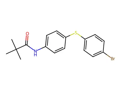 N-{4-[(4-bromophenyl)sulfanyl]phenyl}-2,2-dimethylpropanamide structure