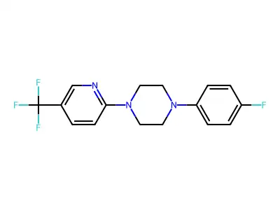 1-(4-Fluorophenyl)-4-[5-(trifluoromethyl)pyridin-2-yl]piperazine structure