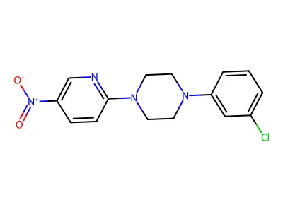 1-(3-Chlorophenyl)-4-(5-nitropyridin-2-yl)piperazine structure