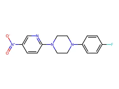 1-(4-Fluorophenyl)-4-(5-nitropyridin-2-yl)piperazine structure