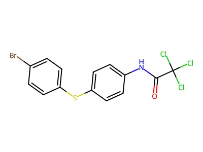 N-{4-[(4-bromophenyl)sulfanyl]phenyl}-2,2,2-trichloroacetamide structure