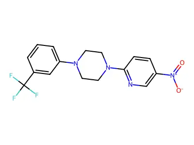 1-(5-Nitro-2-pyridinyl)-4-[3-(trifluoromethyl)phenyl]piperazine structure