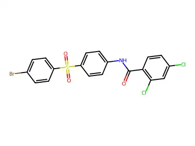N-{4-[(4-bromophenyl)sulfonyl]phenyl}-2,4-dichlorobenzenecarboxamide structure