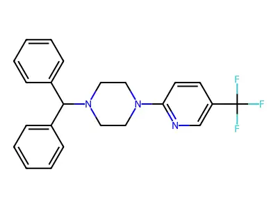 1-Benzhydryl-4-[5-(trifluoromethyl)-2-pyridinyl]piperazine structure