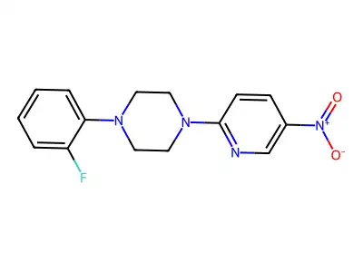 1-(2-Fluorophenyl)-4-(5-nitro-2-pyridinyl)piperazine structure