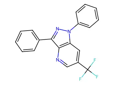 1,3-diphenyl-6-(trifluoromethyl)-1H-pyrazolo[4,3-b]pyridine structure