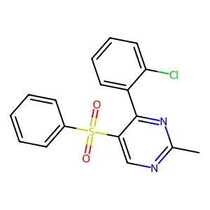 5-(Benzenesulfonyl)-4-(2-chlorophenyl)-2-methylpyrimidine structure