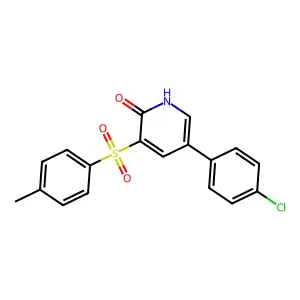5-(4-chlorophenyl)-3-[(4-methylphenyl)sulfonyl]-2(1H)-pyridinone structure