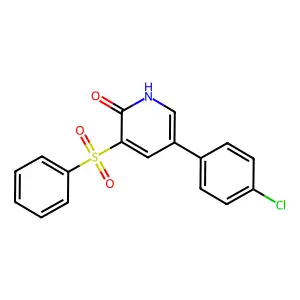 5-(4-chlorophenyl)-3-(phenylsulfonyl)-2(1H)-pyridinone structure