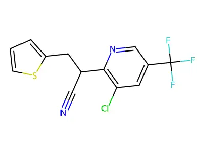2-[3-Chloro-5-(trifluoromethyl)-2-pyridinyl]-3-(2-thienyl)propanenitrile structure