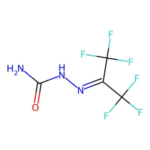 2-Propanone, 1,1,1,3,3,3-hexafluoro-, semicarbazone structure