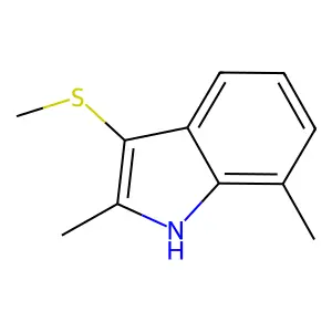 2,7-Dimethyl-3-(methylsulfanyl)-1H-indole structure