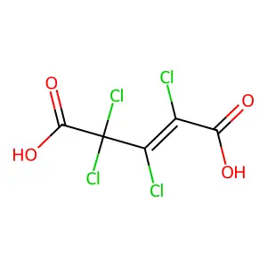 2,3,4,4-Tetrachloropent-2-enedioic acid structure