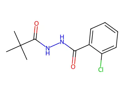 2-chloro-N'-(2,2-dimethylpropanoyl)benzohydrazide structure