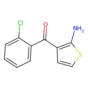 (2-Amino-3-thienyl)(2-chlorophenyl)methanone structure