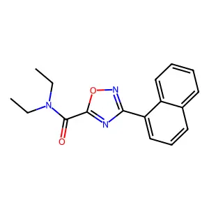 5-Diethylcarbamoyl-3-alpha-naphthyl-1,2,4-oxadiazole structure