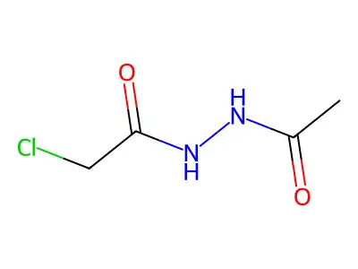 N'-acetyl-2-chloroacetohydrazide structure