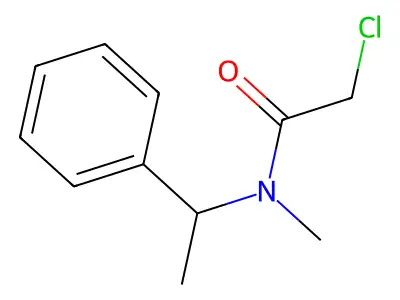 2-chloro-N-methyl-N-(1-phenylethyl)acetamide structure