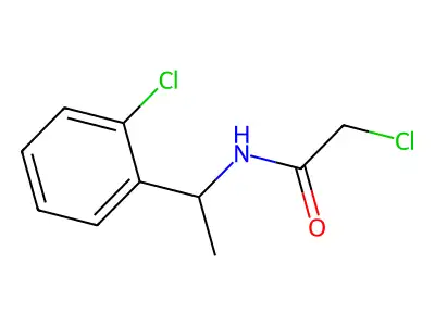 2-chloro-N-[1-(2-chlorophenyl)ethyl]acetamide structure