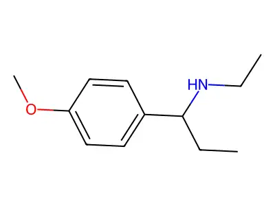 N-ethyl-1-(4-methoxyphenyl)propan-1-amine structure