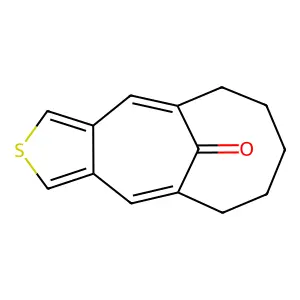 5,11-Methano-6H-cycloundeca(c)thiophen-13-one, 7,8,9,10-tetrahydro- structure
