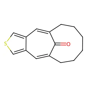 5,12-Methano-6H-cyclododeca(c)thiophen-14-one, 6,7,8,9,10,11-hexahydro- structure